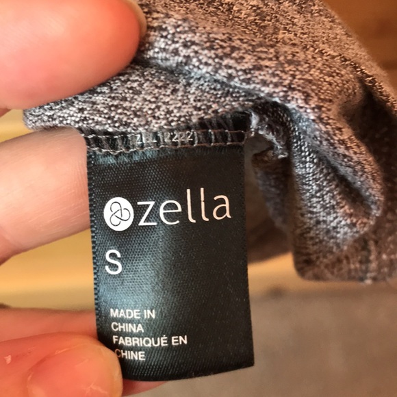 Zella Amara Reversible Ruched Tee Gray Size Small - Picture 6 of 9